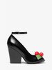 Julianne Cherry-Embellished Leather Peep-Toe Pump 46S0JUHP2L