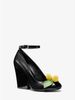 Julianne Lemon-Embellished Leather Peep-Toe Pump 46S0JUHP3L