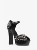 Huxley Zebra Calf Hair and Leather Platform Sandal 46T8HUHA1H