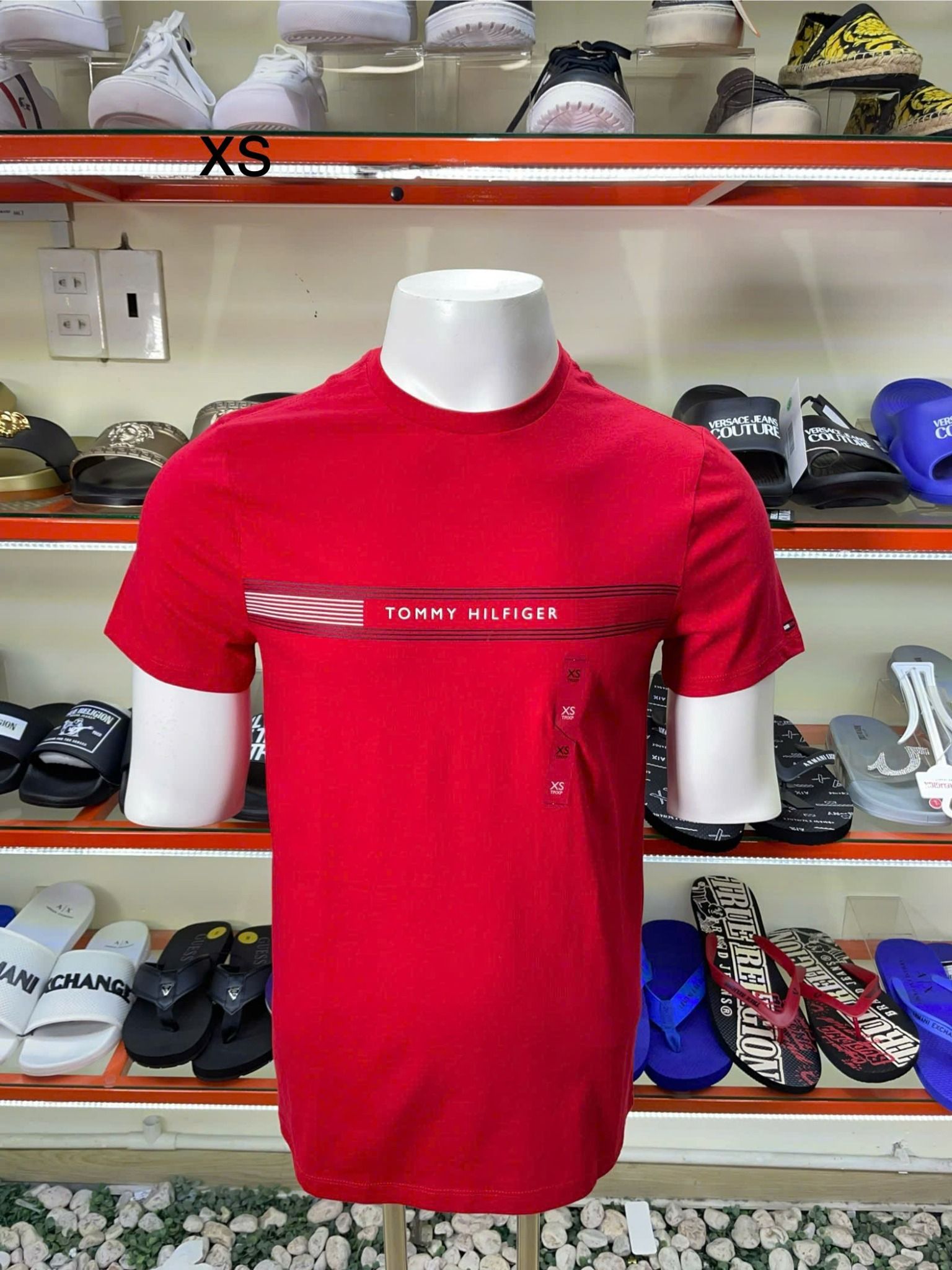 Áo Thun Tommy Hilfiger Đỏ In Chữ Trắng - New - 78JB304 640 XLG - TB02