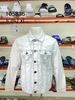 Áo Khoác Jeans Trắng Chỉ Xám True Religion - New - 105836 - TA04