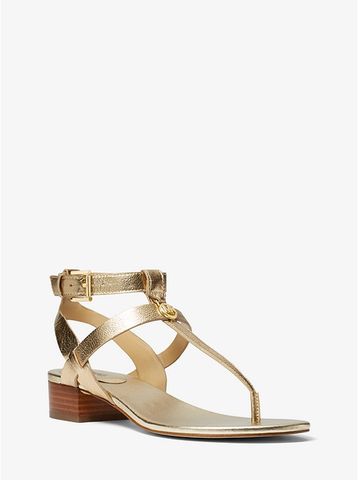 Sasha Metallic Leather Sandal 49T0SAFA1M