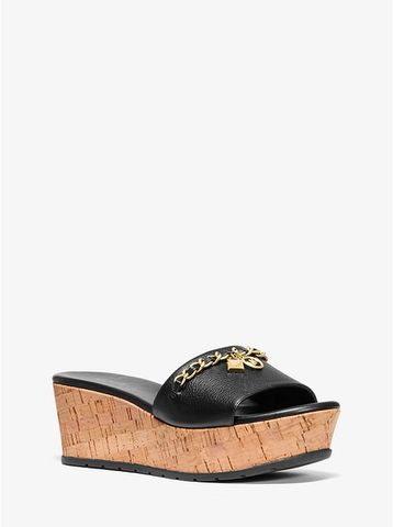 Elsa Leather and Cork Platform Sandal 49T9ESFS2L