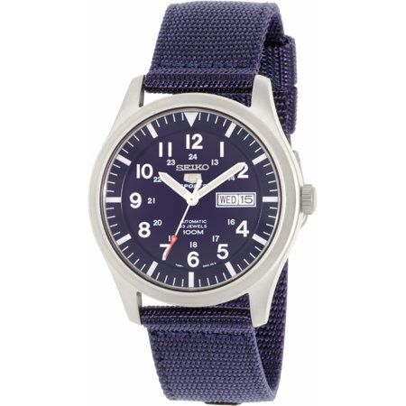 5 Sport Automatic Navy Blue Canvas Men's Watch SNZG11