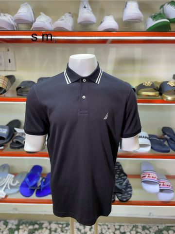 Áo Polo Nautica Đen Cổ Viền Trắng - New - K4735T - PC01