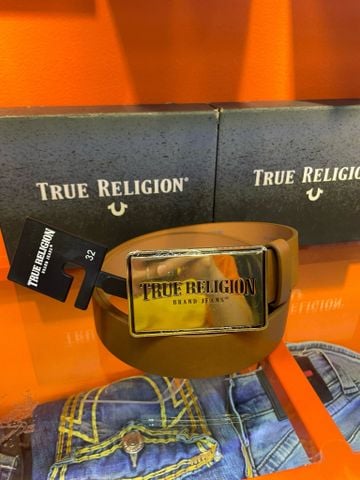 Dây Nịt Nâu Mặt Vàng True Religion - New - TR301030