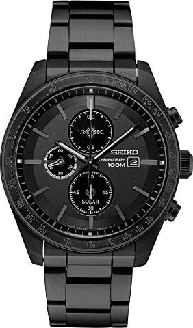 Solar Chronograph Quartz Black Dial Men's Watch SSC721