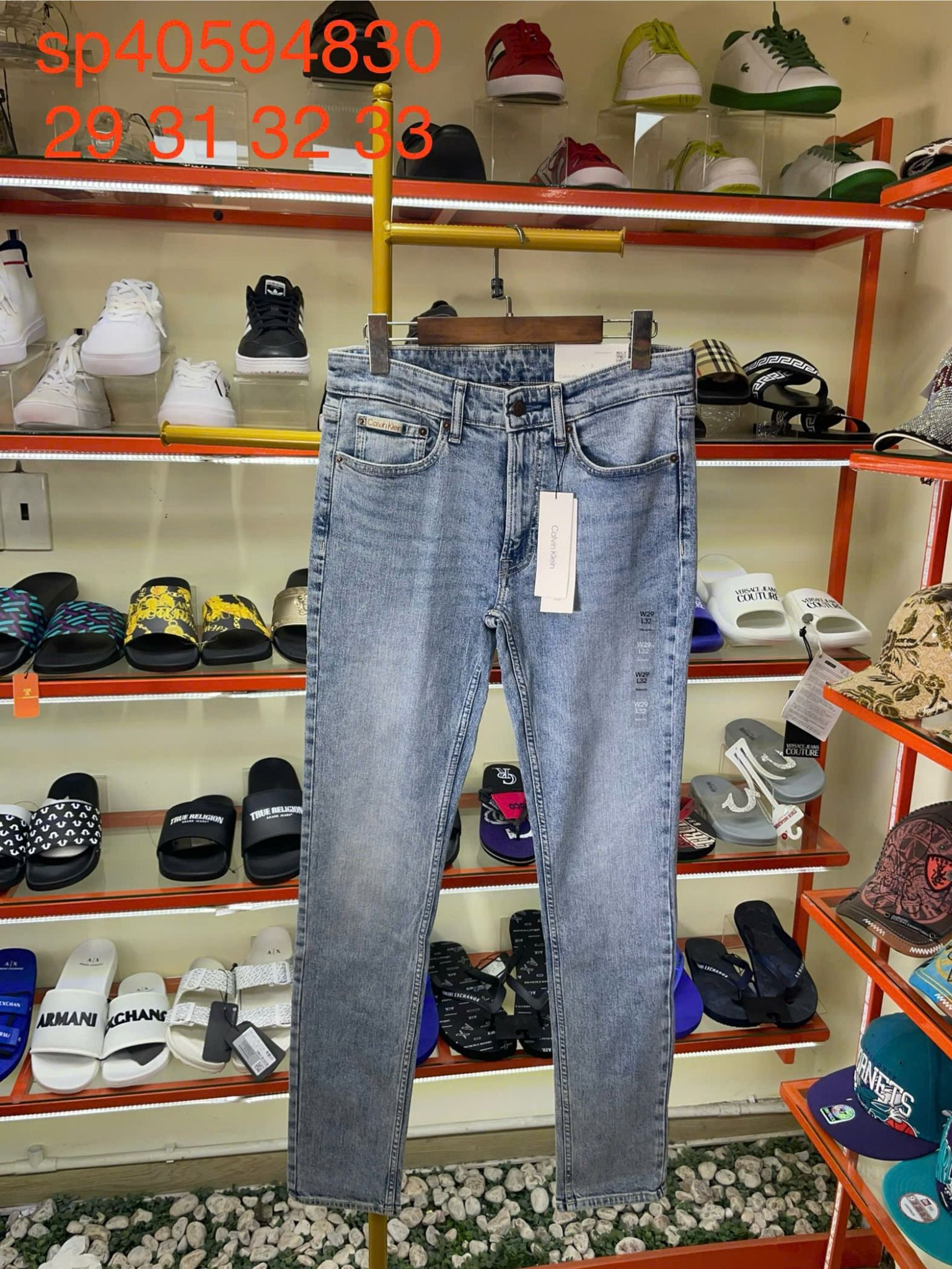 Quần Dài Jeans CK Calvin Klein Xanh Nhạt Skinny - New - SP40594830 - TA01