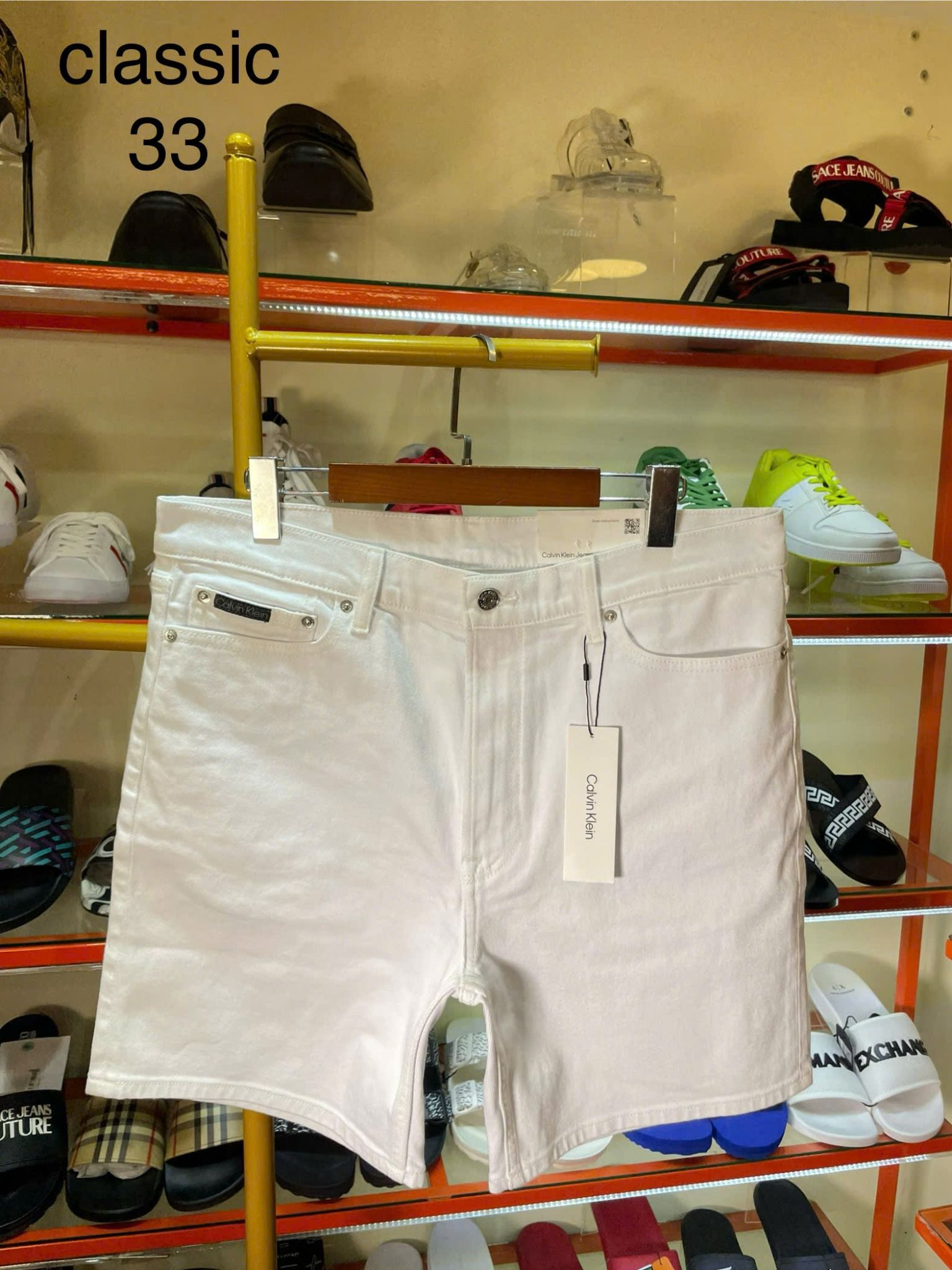 Quần Short CK Calvin Klein Trắng - New - SP40595702