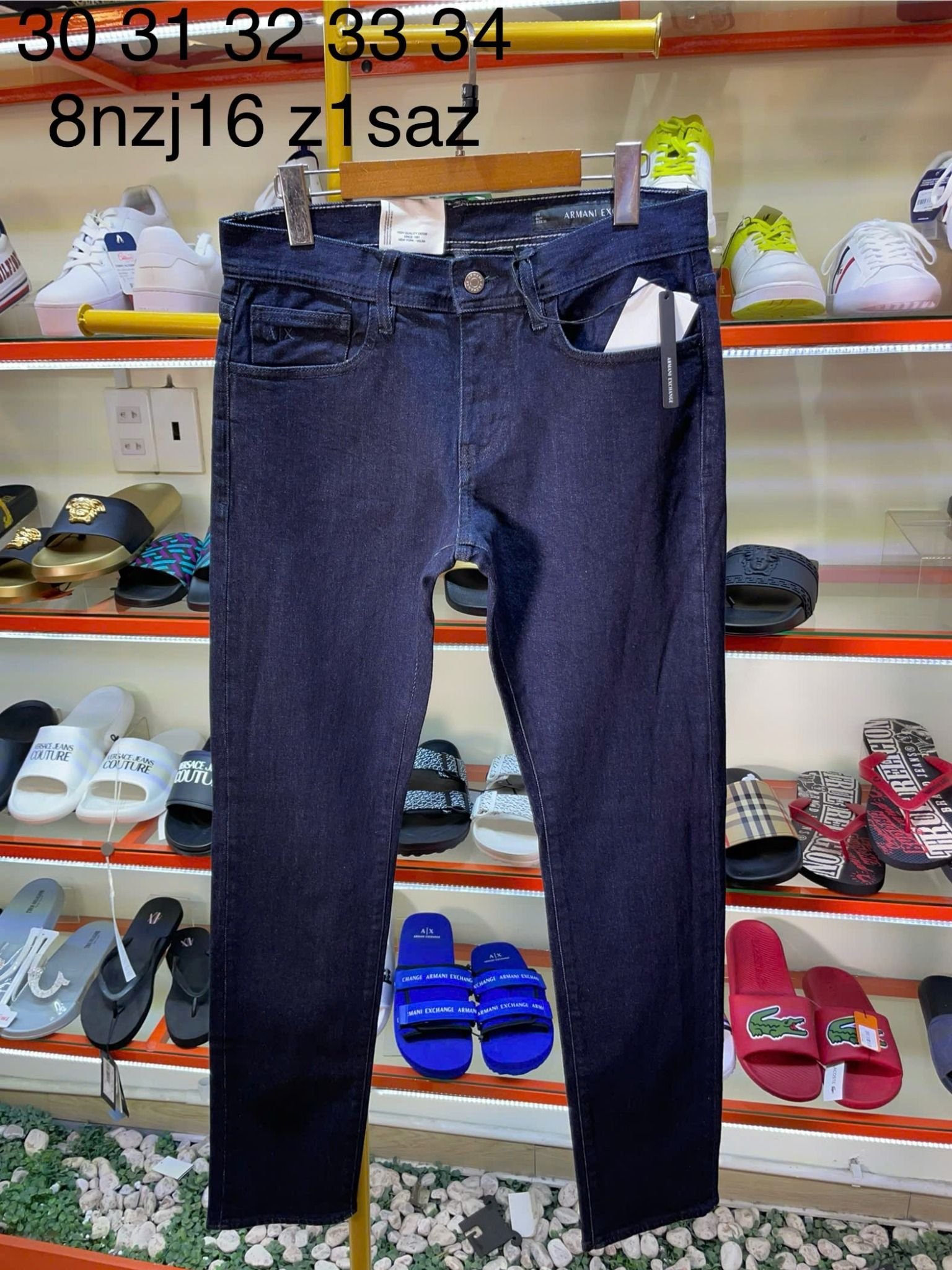 Quần Dài Jeans A/X Armani Exchange Xanh Đen Slim - New - 8NZJ13 Z1SAZ - GC01