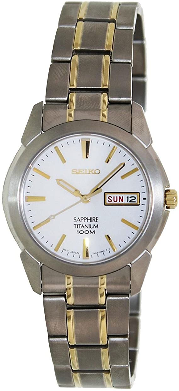 Mua đồng hồ Seiko White Dial Men's Two Tone Titanium Watch SGG733P1 – Thiên  Đường Hàng Hiệu