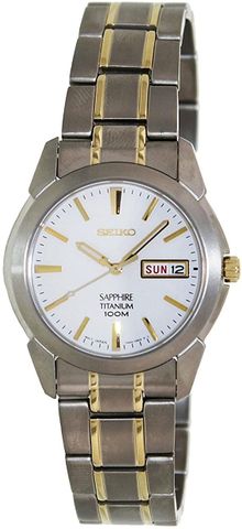 White Dial Men's Two Tone Titanium Watch SGG733P1