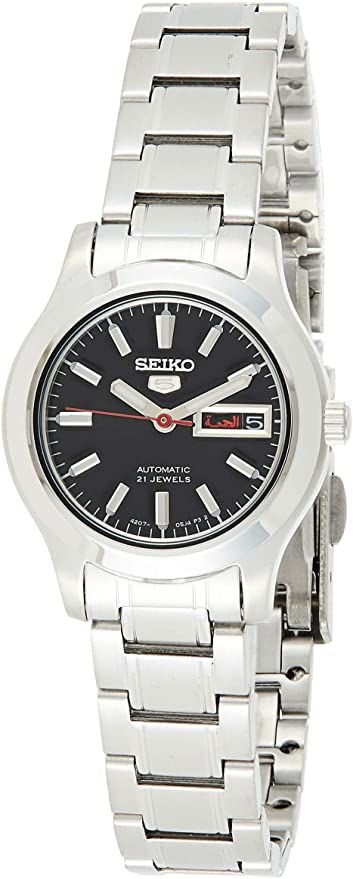 Mua Seiko 5 Automatic Black Dial Stainless-Steel Ladies Watch SYMD95 –  Thiên Đường Hàng Hiệu