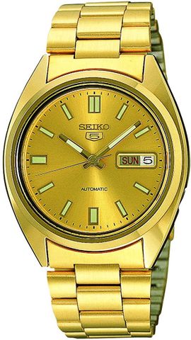 Series 5 Automatic Gold Dial Yellow Gold-tone Men's Watch SNXS80