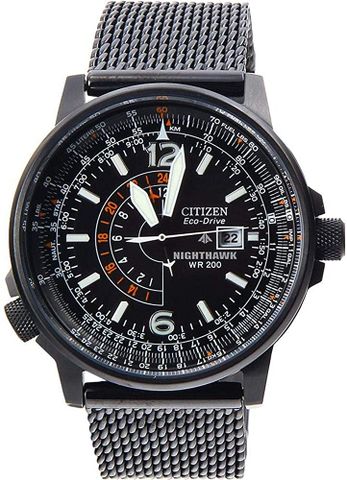 Nighthawk Pilots Black Dial Men's Watch BJ7009-58E