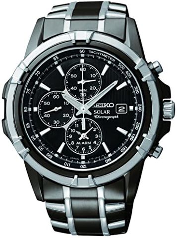 Solar Chronograph Black Dial Men's Watch SSC143