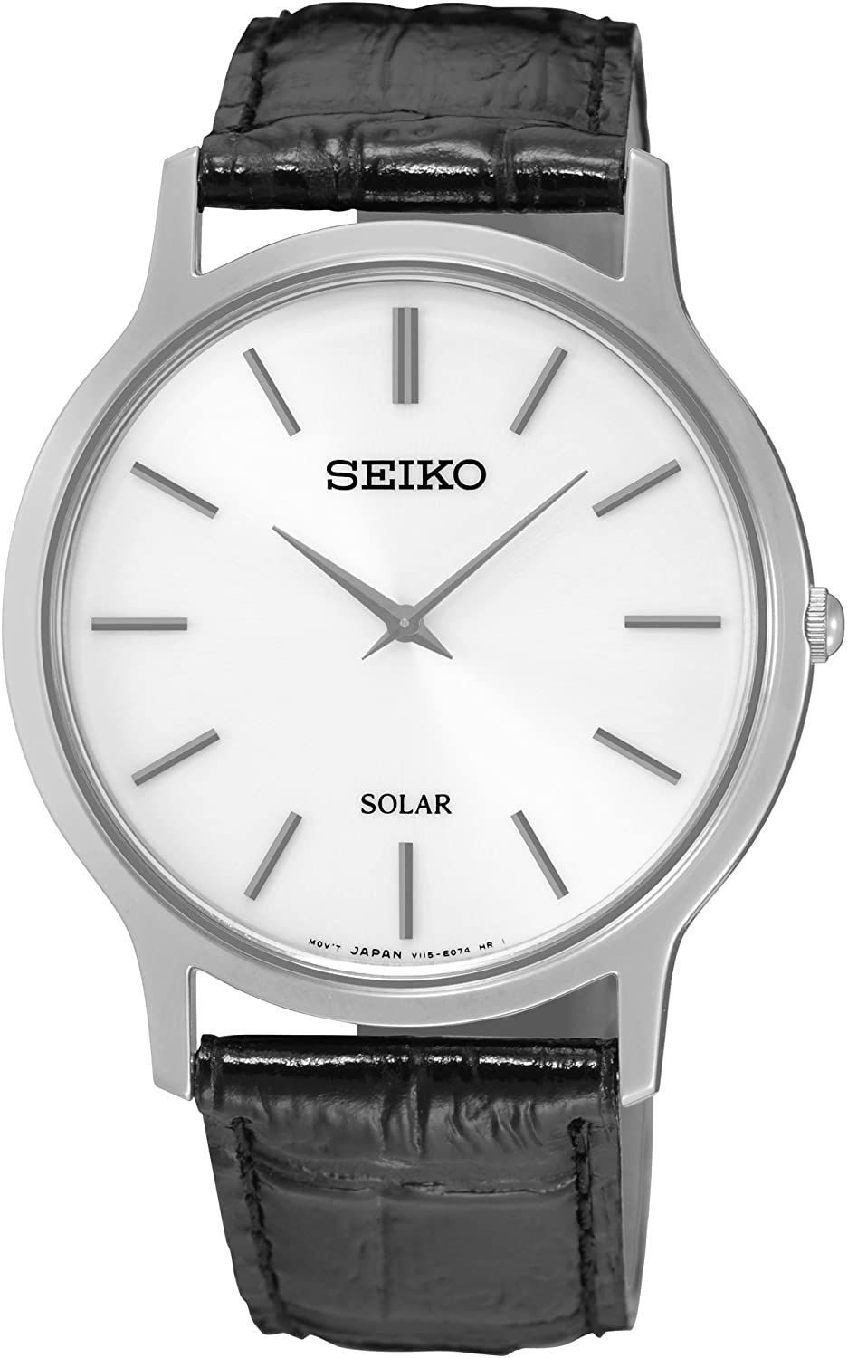 Mua đồng hồ Seiko Solar White Dial Black Leather Men's Watch SUP873 – Thiên  Đường Hàng Hiệu