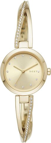 Crosswalk Quartz Crystal Gold Dial Ladies Watch NY2830