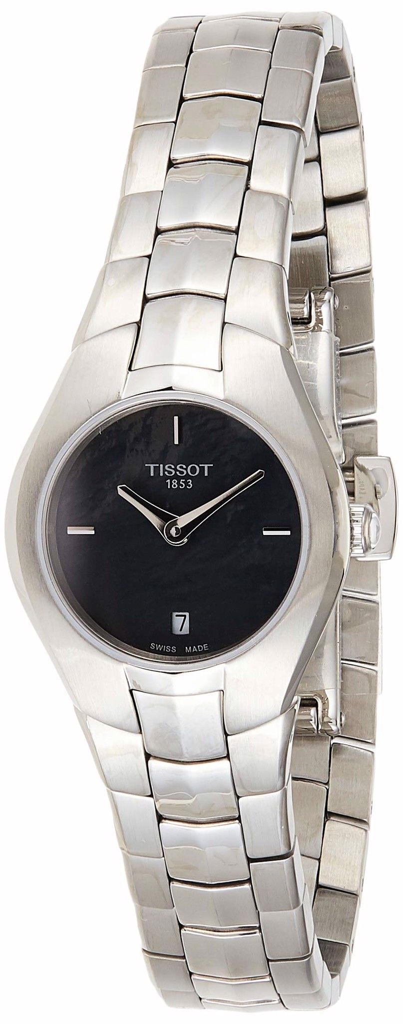 T Trend T Round Black Dial Ladies Watch T0960091112100
