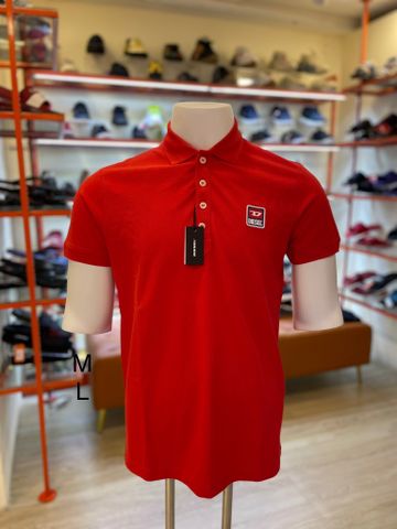 Áo PoLo Gai Đỏ Diesel - New - T-KAL-PATCH POLO SHIRT