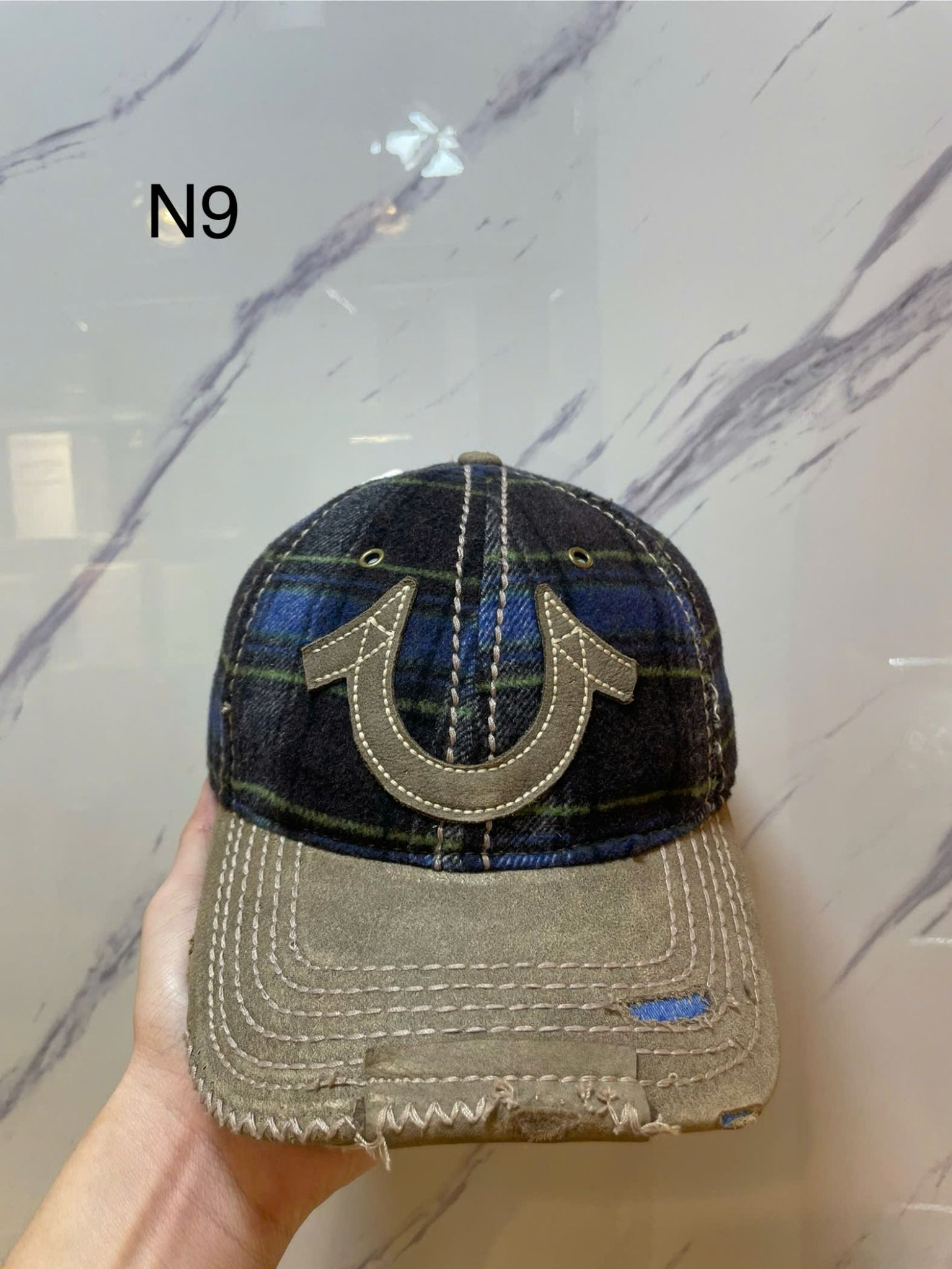 Nón True Religion Xanh Dương Sọc Đen - New - N9