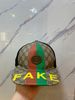 Nón Lưới Gucci Đen Sọc Đỏ Xanh In Chữ Fake - New - 652866