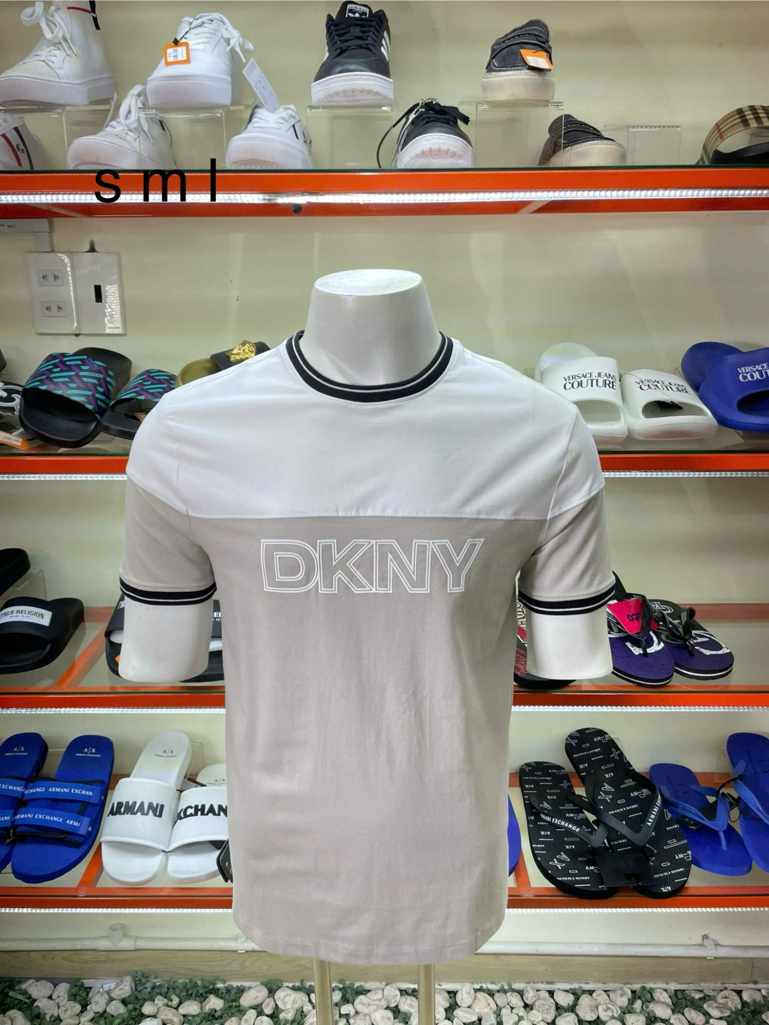 Áo Thun DKNY Trắng Xám - New - DK34SK1879 - PA02