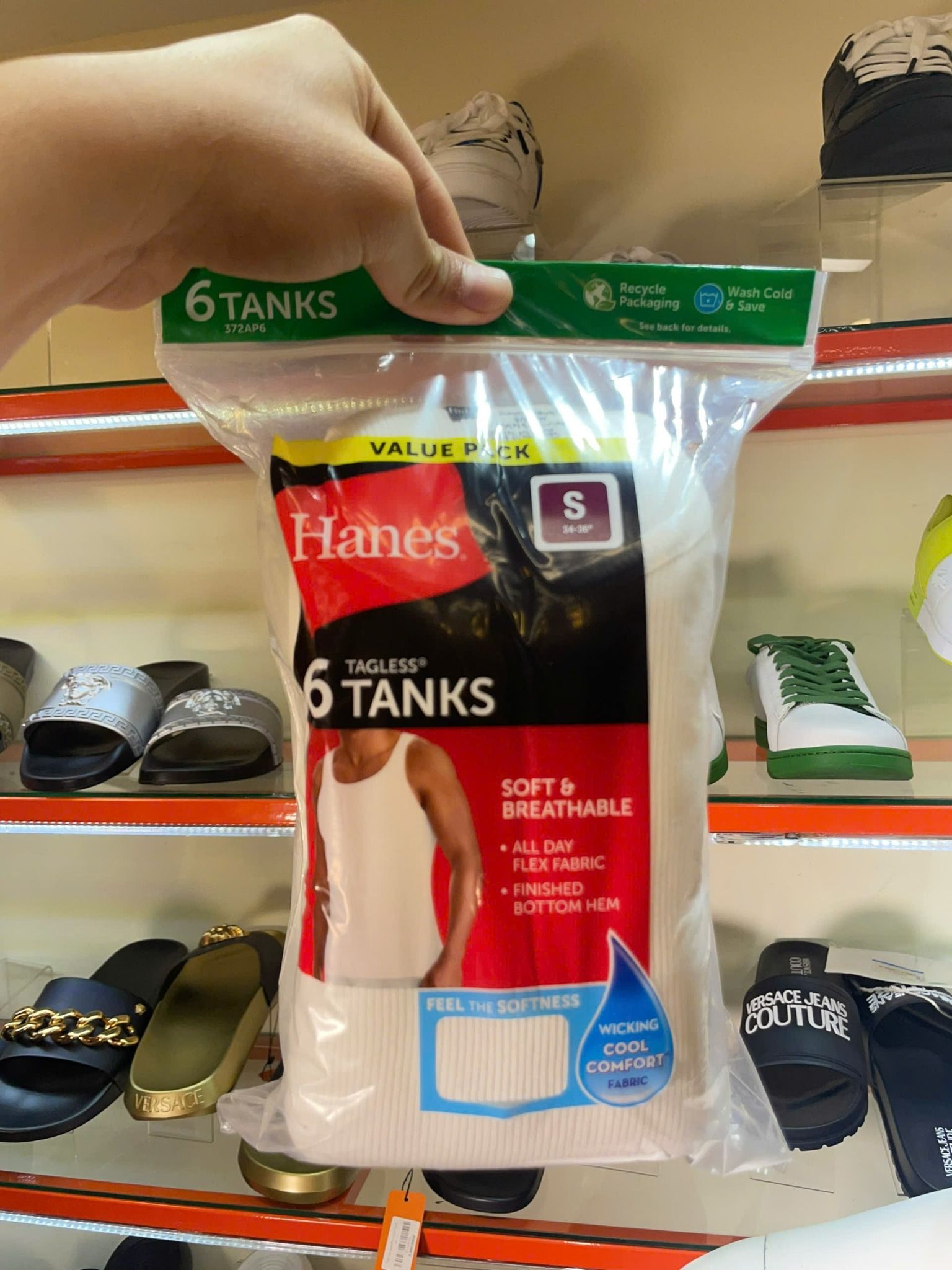 Set 6 Áo Lót Ba Lỗ Hanes Trắng - New - RN15763