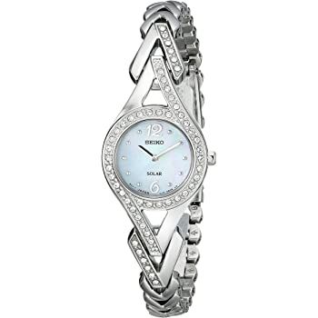 Solar Mother of Pearl Dial Stainless Steel Ladies Watch SUP173