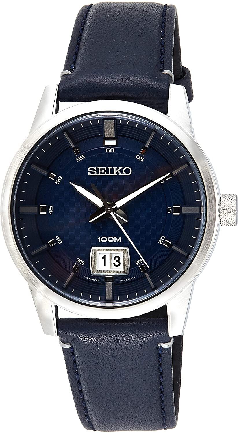 Mua đồng hồ Seiko Quartz Blue Dial Blue Leather Men's Watch SUR287 – Thiên  Đường Hàng Hiệu
