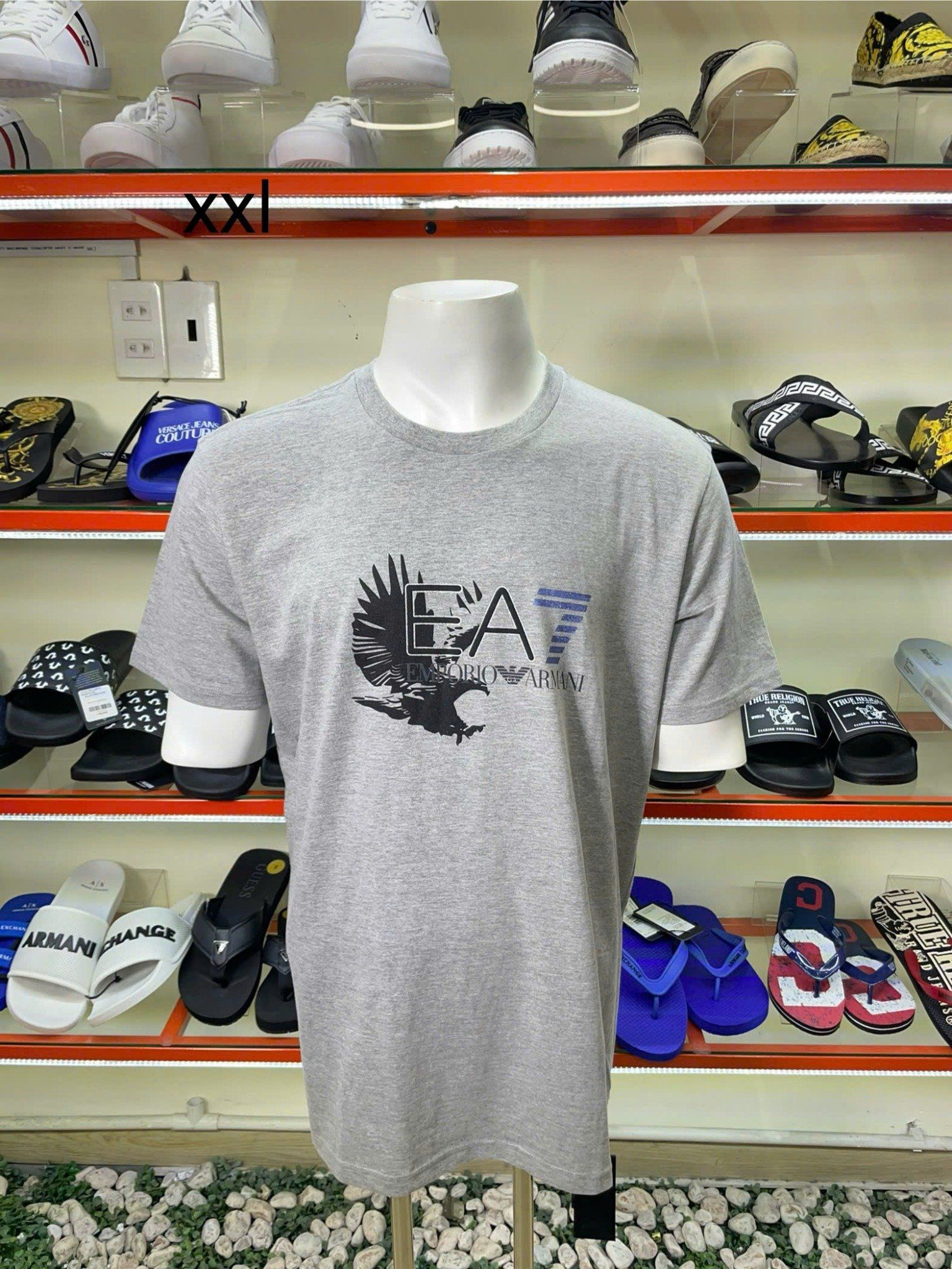 Áo Thun EA7 Emporio Armani Xám Lông Chuột - New - 3ZPT46 PJM9Z - PA02
