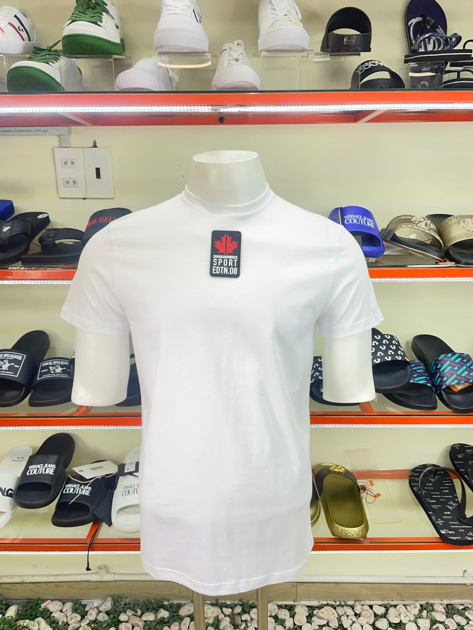 Áo Thun Dsquared2 Trắng Sport EDTN.08 - New - DQ1867 - PC01