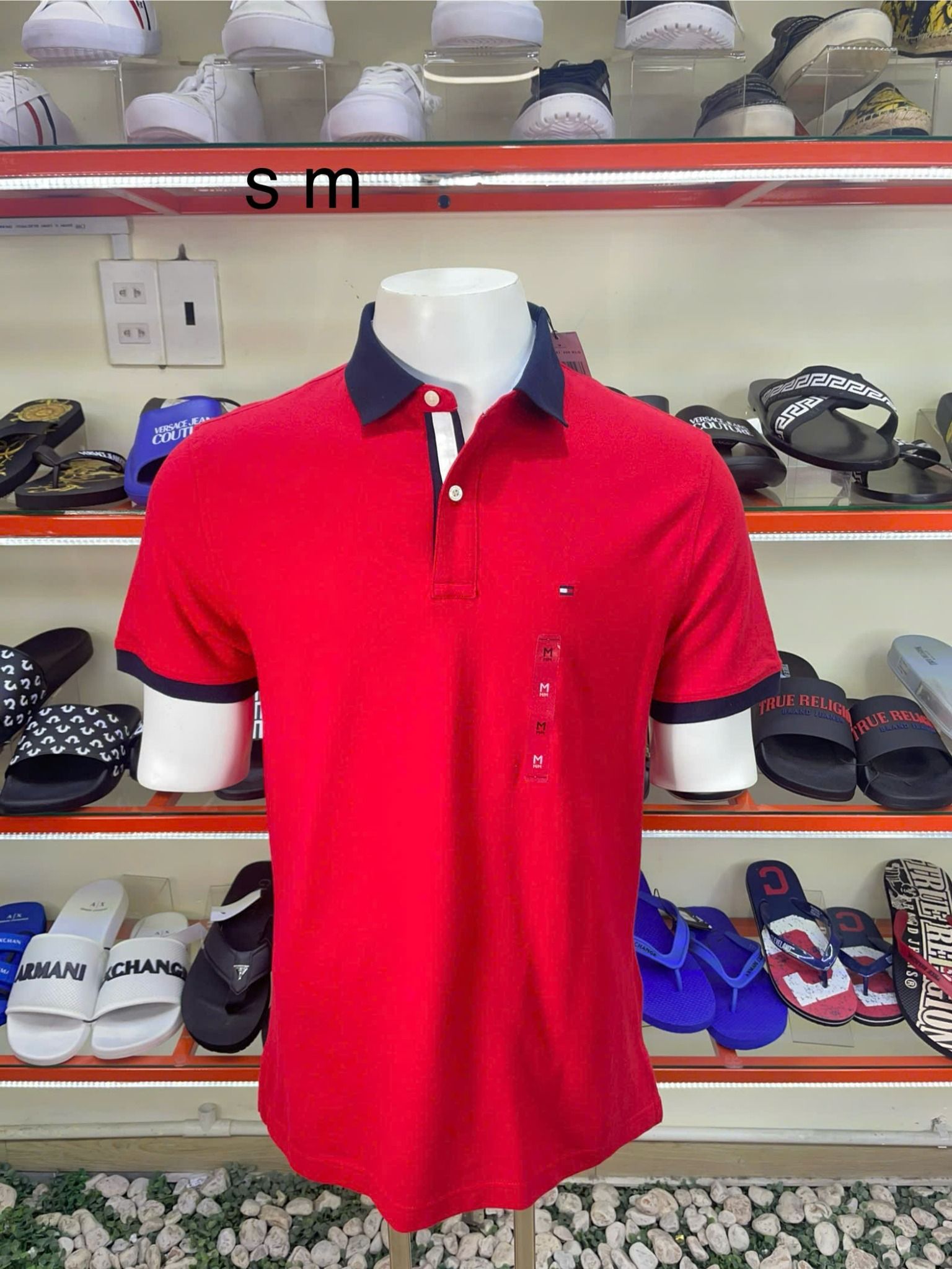 Áo Polo Tommy Hilfiger Đỏ Cổ Xanh - New - 78JB483 600 XLG