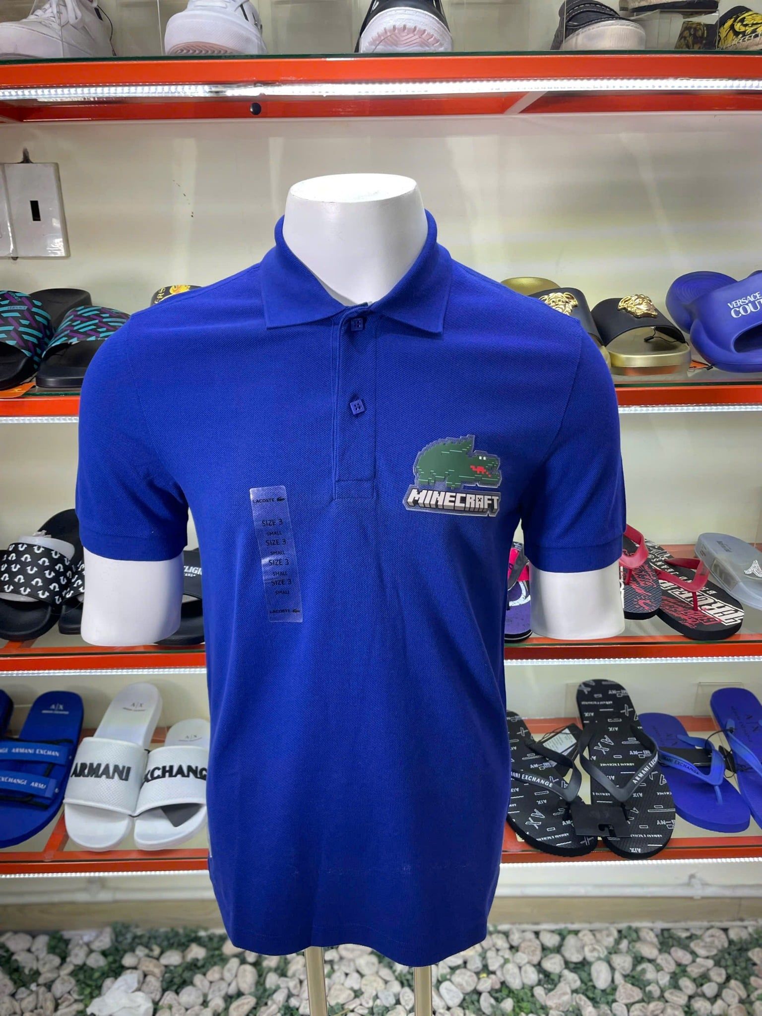 Áo Polo Lacoste Xanh Dương Minecraft - New - PH502651BDM - TC05