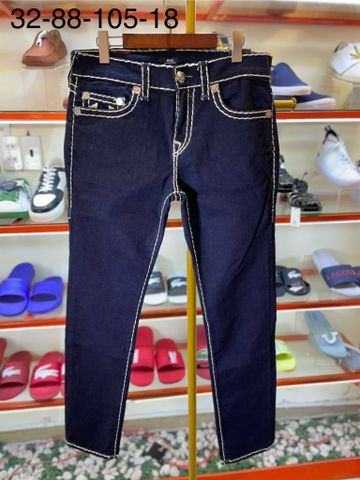 Quần Jean Dài Xanh Chỉ Nổi Trắng True Religion - New - 107673