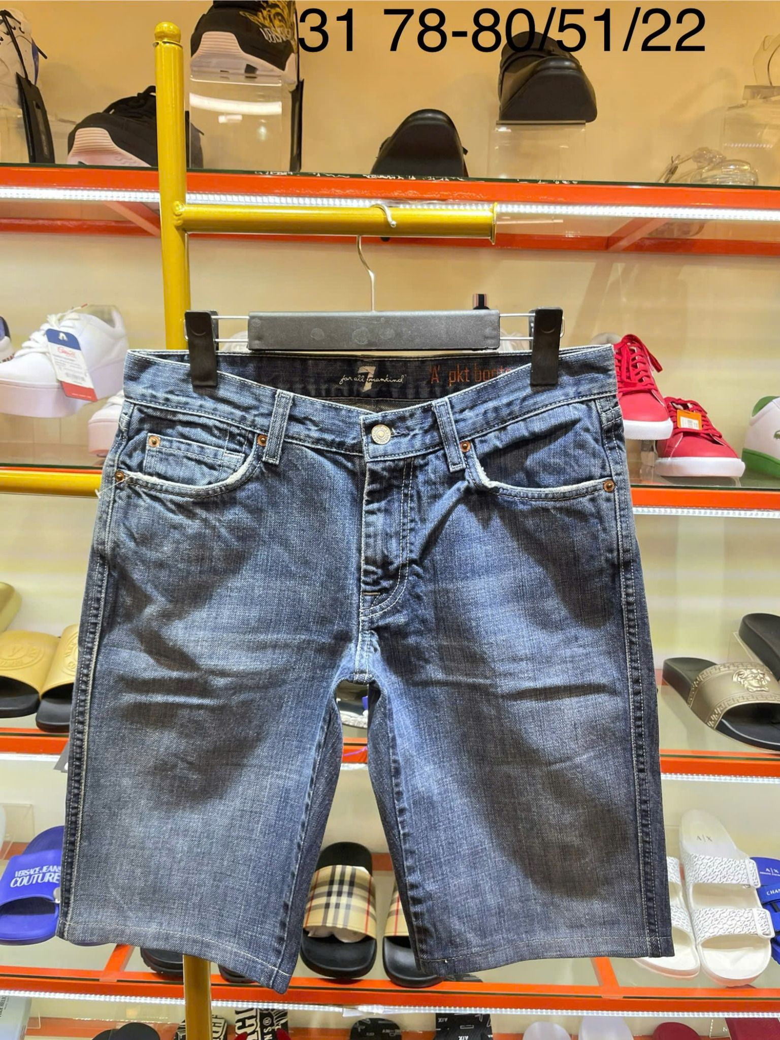 Quần Short Jeans Xanh 7 For All Mankind - Like New - Q20245