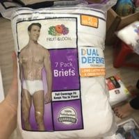 Set 7 Quần Lót Fruit Of The Loom Trắng - New - 7P7601R