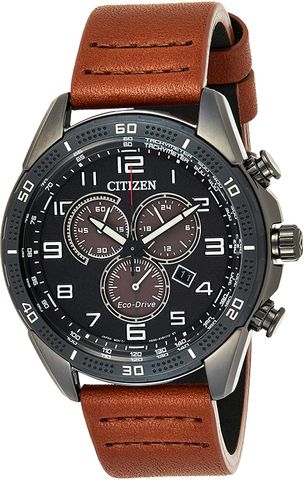 AR Eco-Drive Chronograph Black Dial Men's Watch AT2447-01E