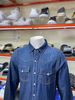 Áo Sơ Mi Tay Dài True Religion Xanh Jeans Chỉ Cam - New - 108560C - TA01