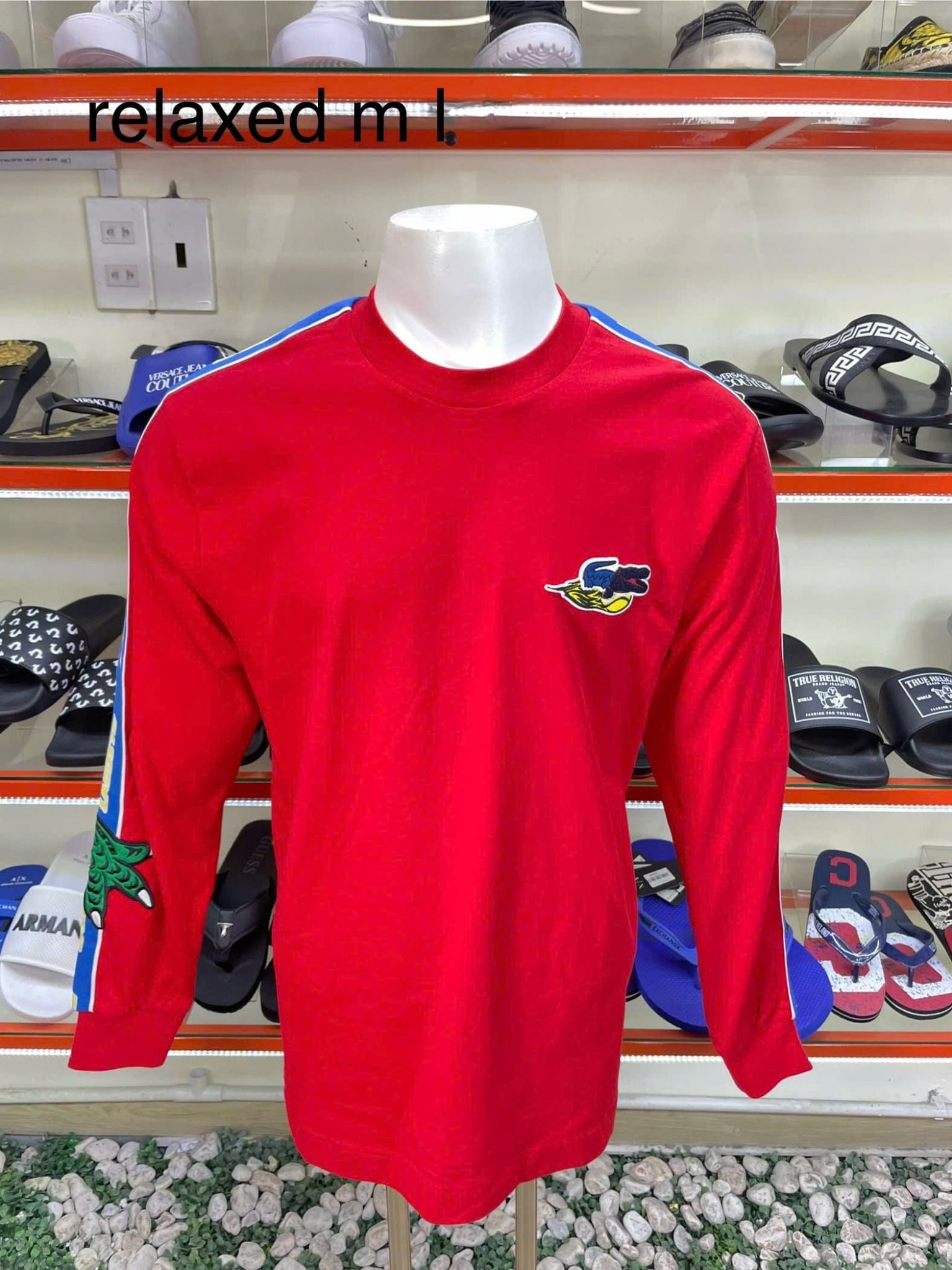 Áo Thun Tay Dài Đỏ Lacoste - New - TH146851240 - TB05