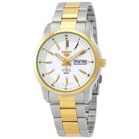Series 5 Automatic White Dial Two-tone Men's Watch SNKP14K1S