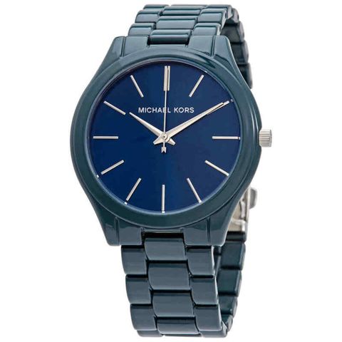 Slim Runway Quartz Blue Dial 42 mm Watch MK4416