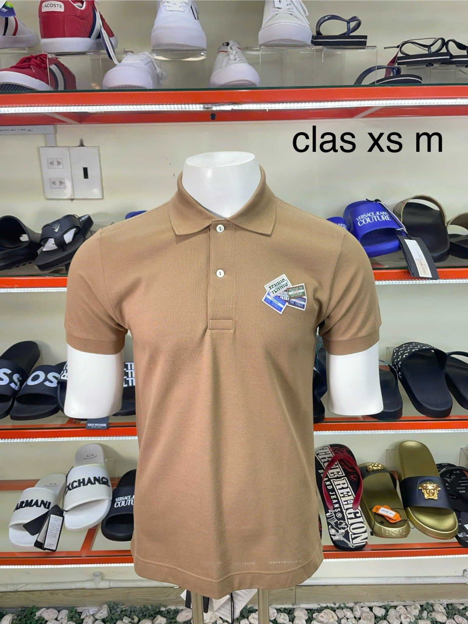 Áo Polo Lacoste Nâu Đất Sticker - New - PH2052 00 SIX - TD05