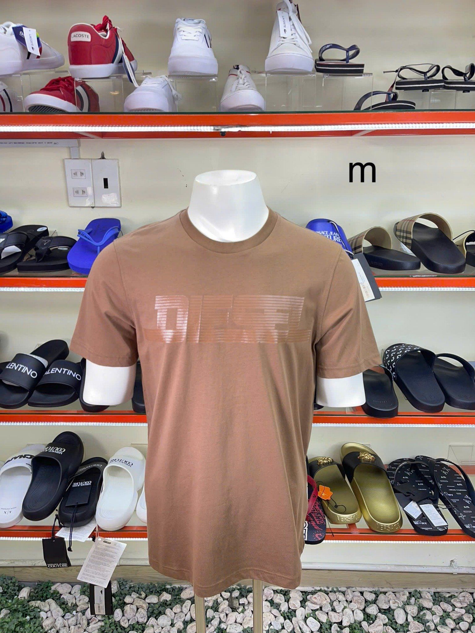 Áo Thun Diesel Nâu In Nhám - New - A16861RPATI - TD02