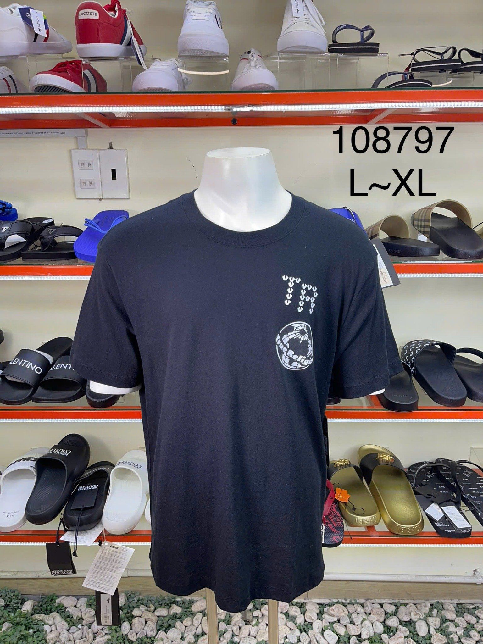 Mua Áo Thun True Religion Trắng Hình Mặt Ông Địa Xanh Chính Hãng