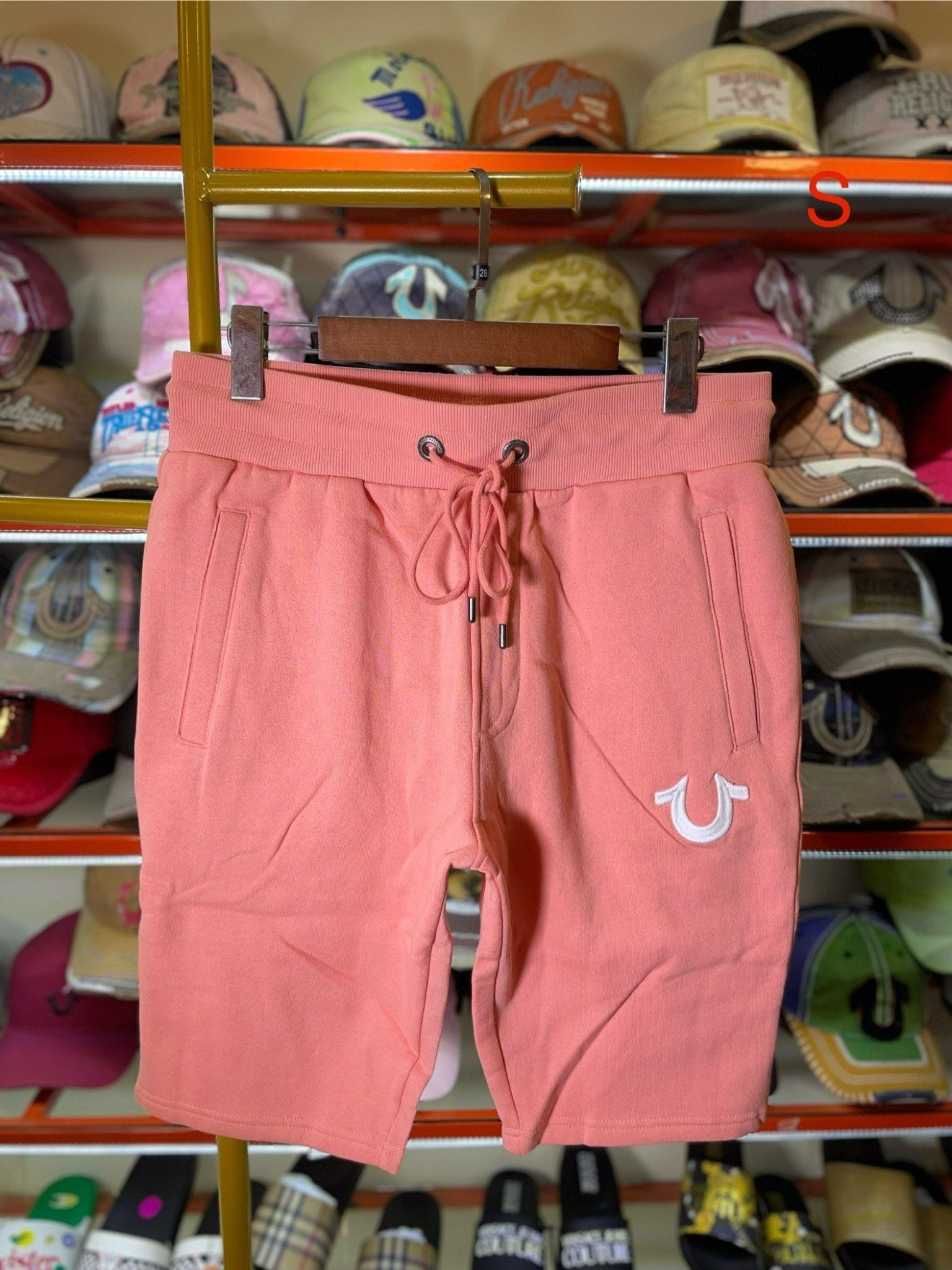 Quần Short Thun True Religion Hồng Cam - New - 106367