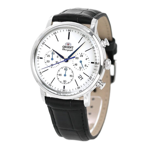 Classic White Dial Black Leather Men's Watch RA-KV0405S10B