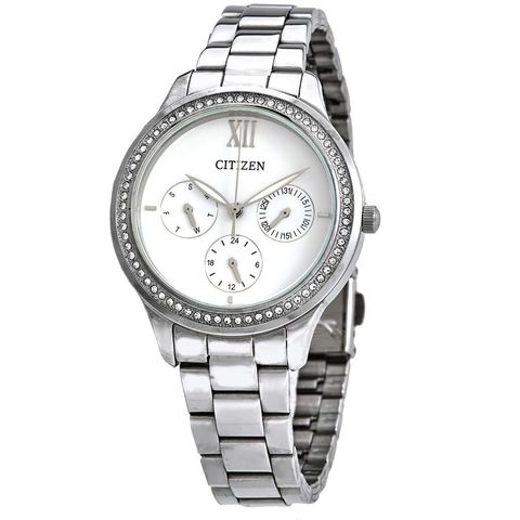 Quartz White Dial Stainless Steel Ladies Watch ED8150-53A