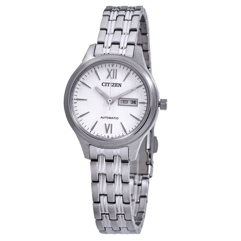 Automatic Day-Date Cream Dial Stainless Steel Ladies Watch PD7130-51A