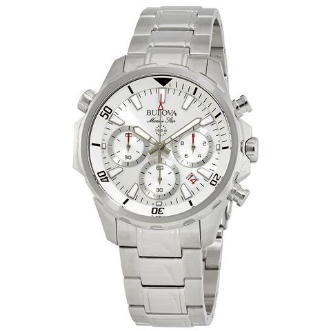 Marine Star White Dial Stainless Steel Men's Watch 96B255